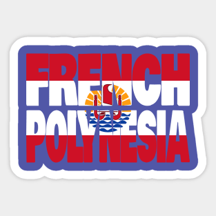 French Polynesia flag stencil Sticker